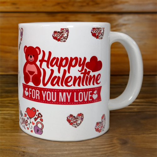 Happy Valentine's Day Mug Printed Mug for Wife Ceramic Mugs for Coffee and Tea Cups