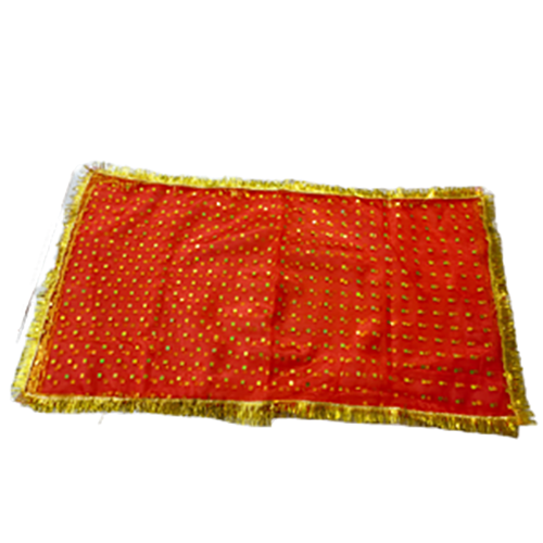 Mata Chunri Maa Durga Navratri Chunri for Puja Jagran/Laxmi Ji Chunni Golden Frill Border/Jai Mata Di/Prem se bolo chunri