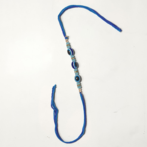 Evil Eye Rakhi for Brother with Roli Chawal Pack Raksha Bandhan Rakhi with Beads Designer & Handcrafted Rakhi for Brother, Bhaiya, Bhai Combo Pack