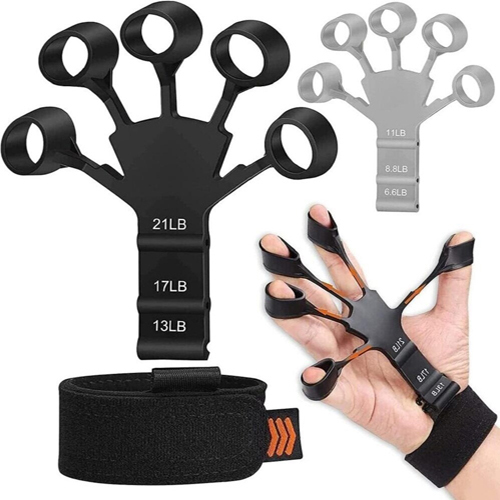 Hand Grip Strengthener, Finger Strengthener, Hand Grip Exerciser Forearm Strengthener, Forearm Exerciser, Hand Gripper with 6 Resistance Levels